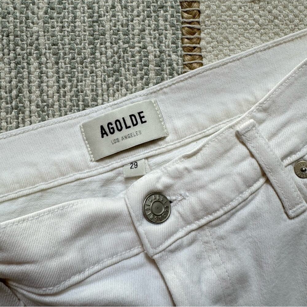 Agolde Nico White Ultra High Rise Slim Fit Button Fly Jeans Women’s Size 29 - Picture 10 of 13